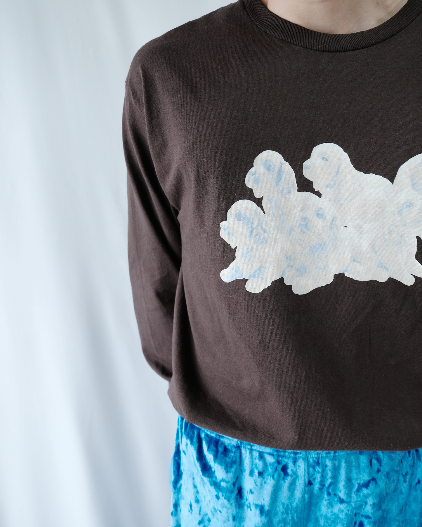 TOUKI Dog long Tshirt / BROWN