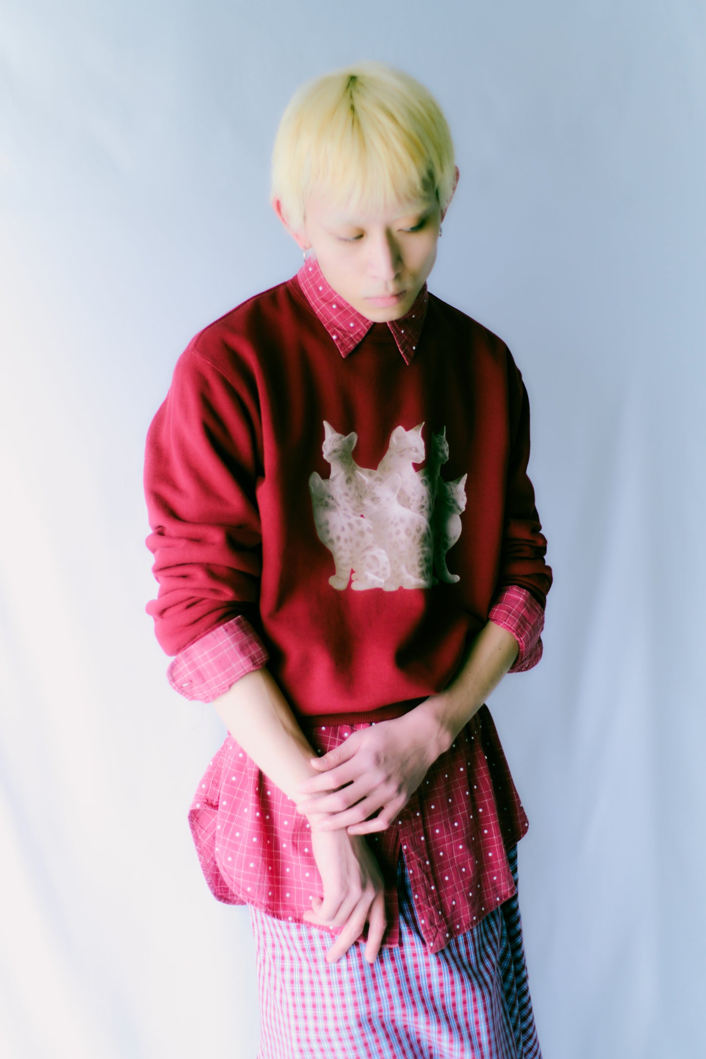 TOUKI CAT Sweat / OLD RED