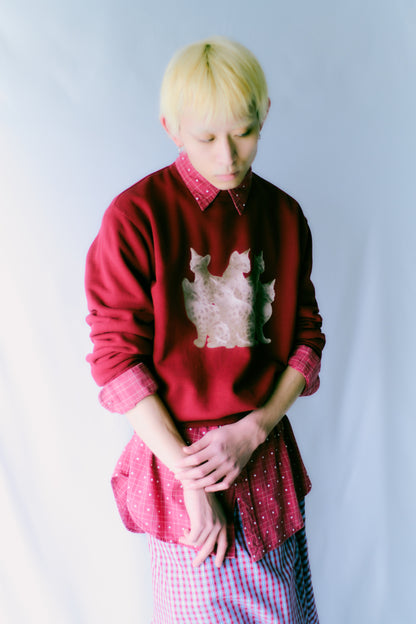 TOUKI CAT Sweat / OLD RED