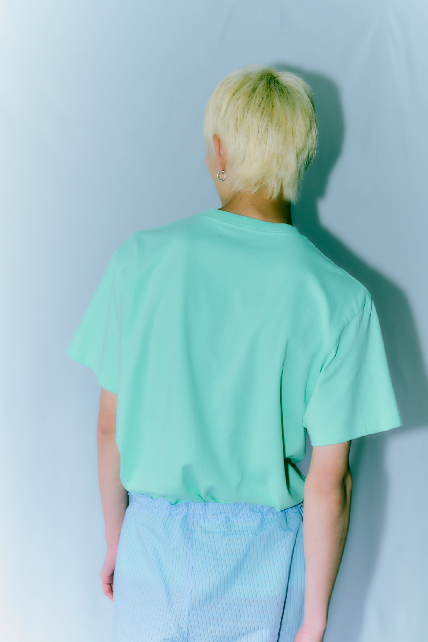 TOUKI CAT Tshirt / WHITE GREEN