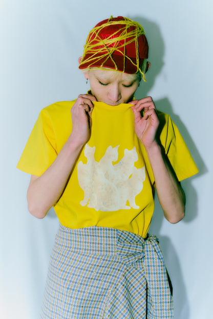 TOUKI CAT Tshirt / YELLOW