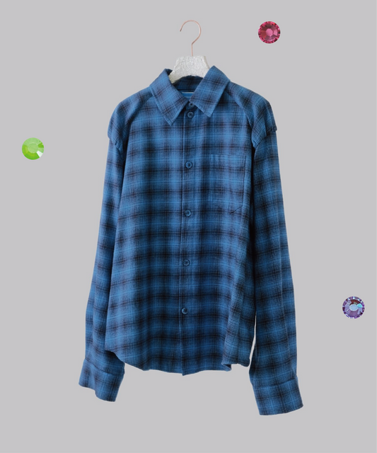 AIR SHOULDER SHIRT / BLUE CHECK