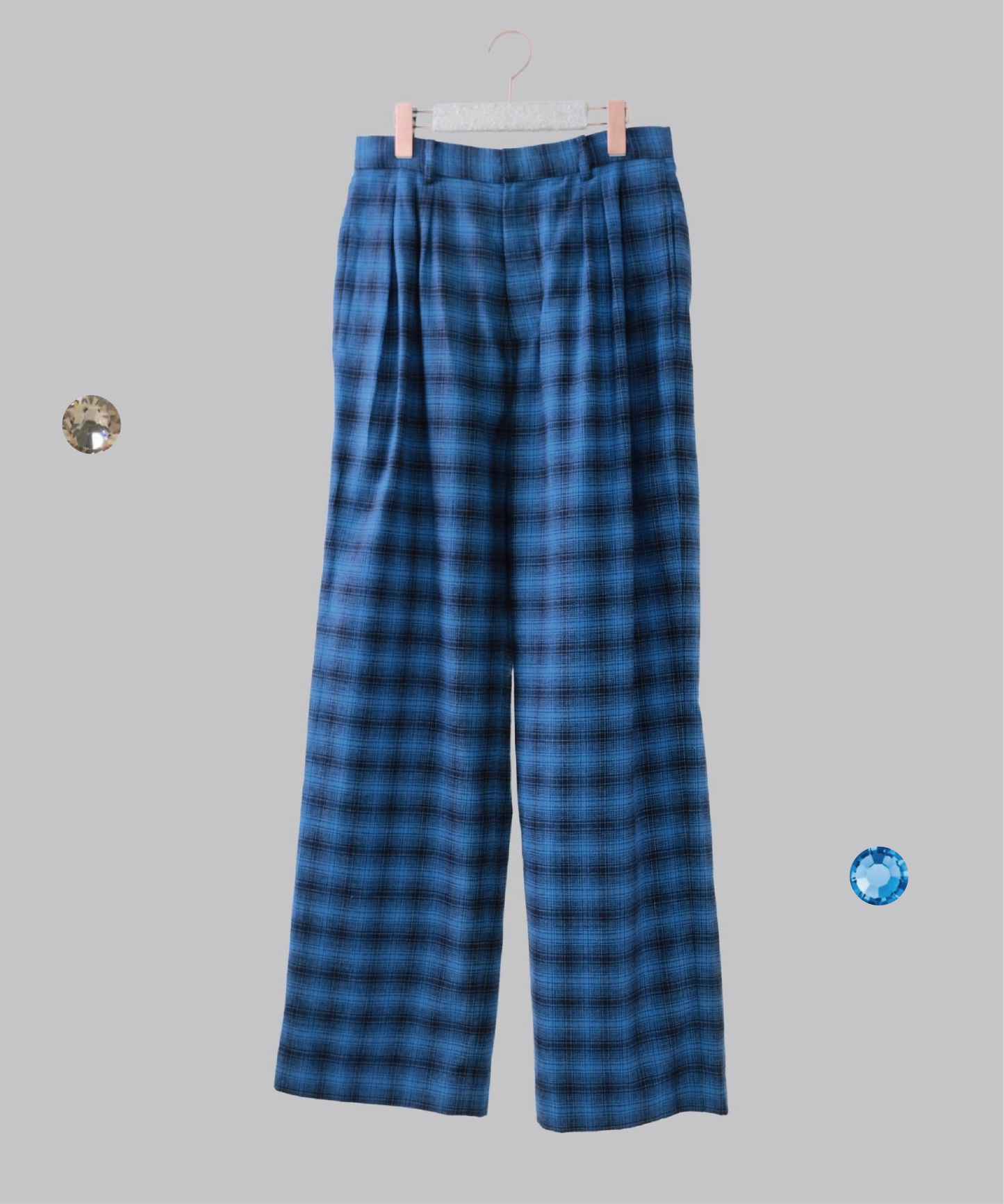FOUNDLY PANTS / BLUE CHECK