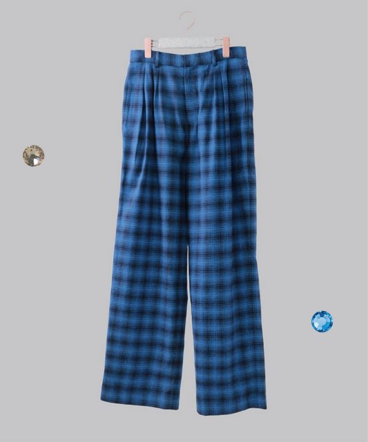 FOUNDLY PANTS / BLUE CHECK