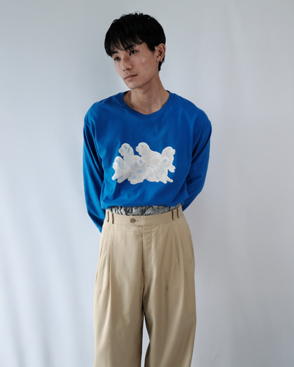 TOUKI Dog long Tshirt  / ROYAL BLUE