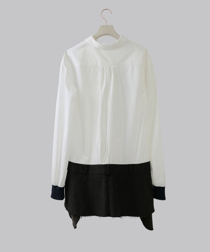 UNION PLEATED DRESS SHIRT / WHITE