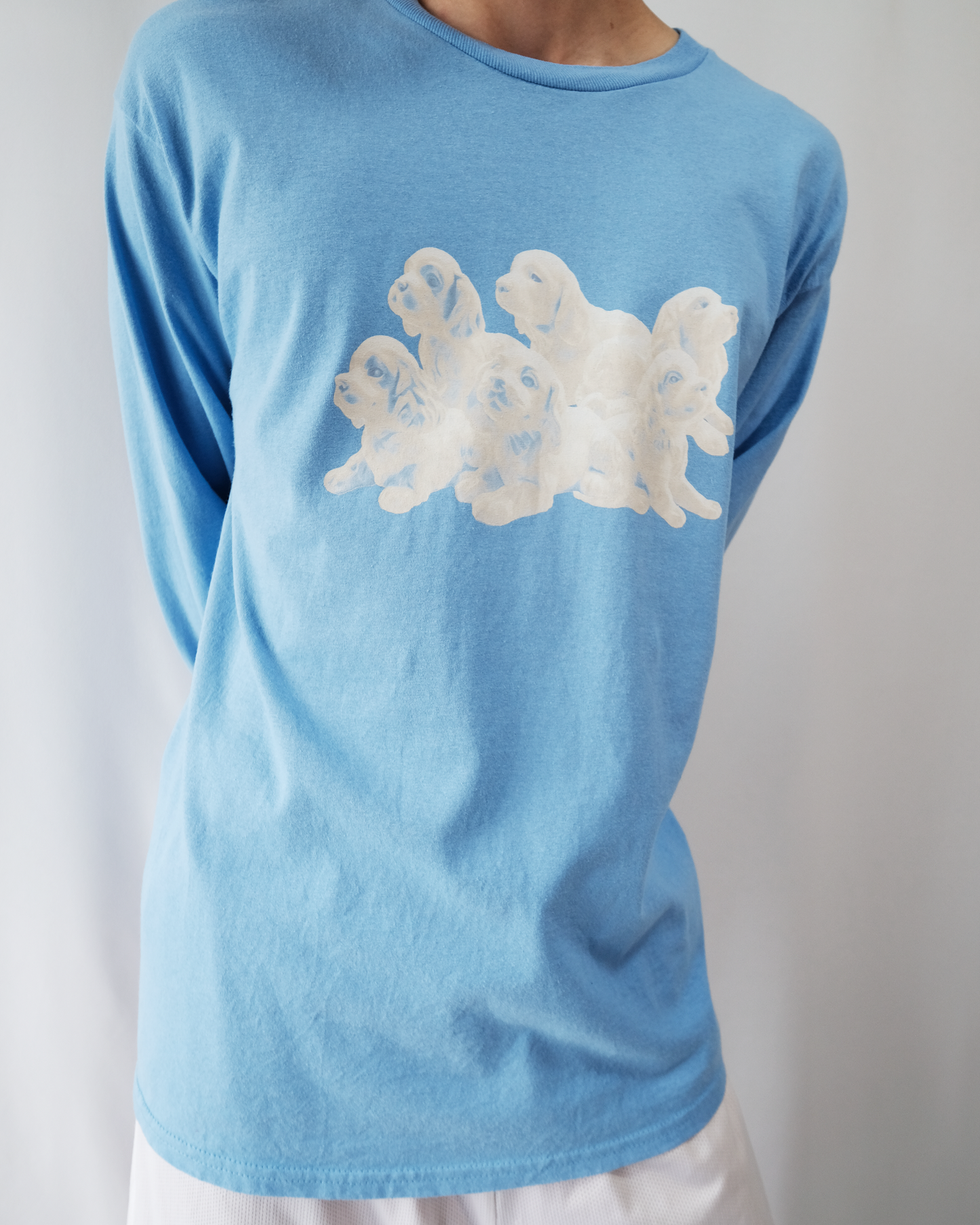 TOUKI Dog long Tshirt  / CAROLINA BLUE
