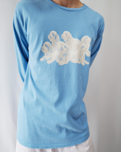 TOUKI Dog long Tshirt  / CAROLINA BLUE