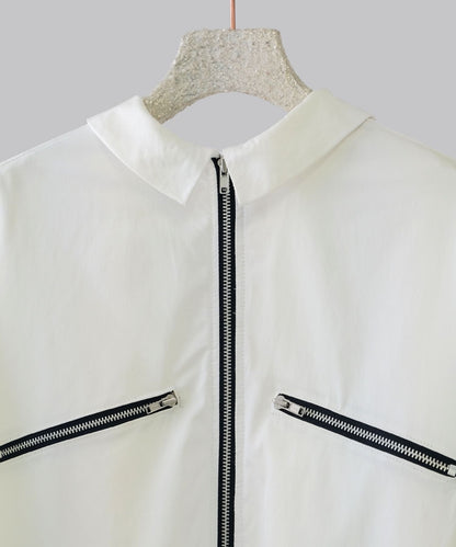 UNION PLEATED DRESS SHIRT / WHITE