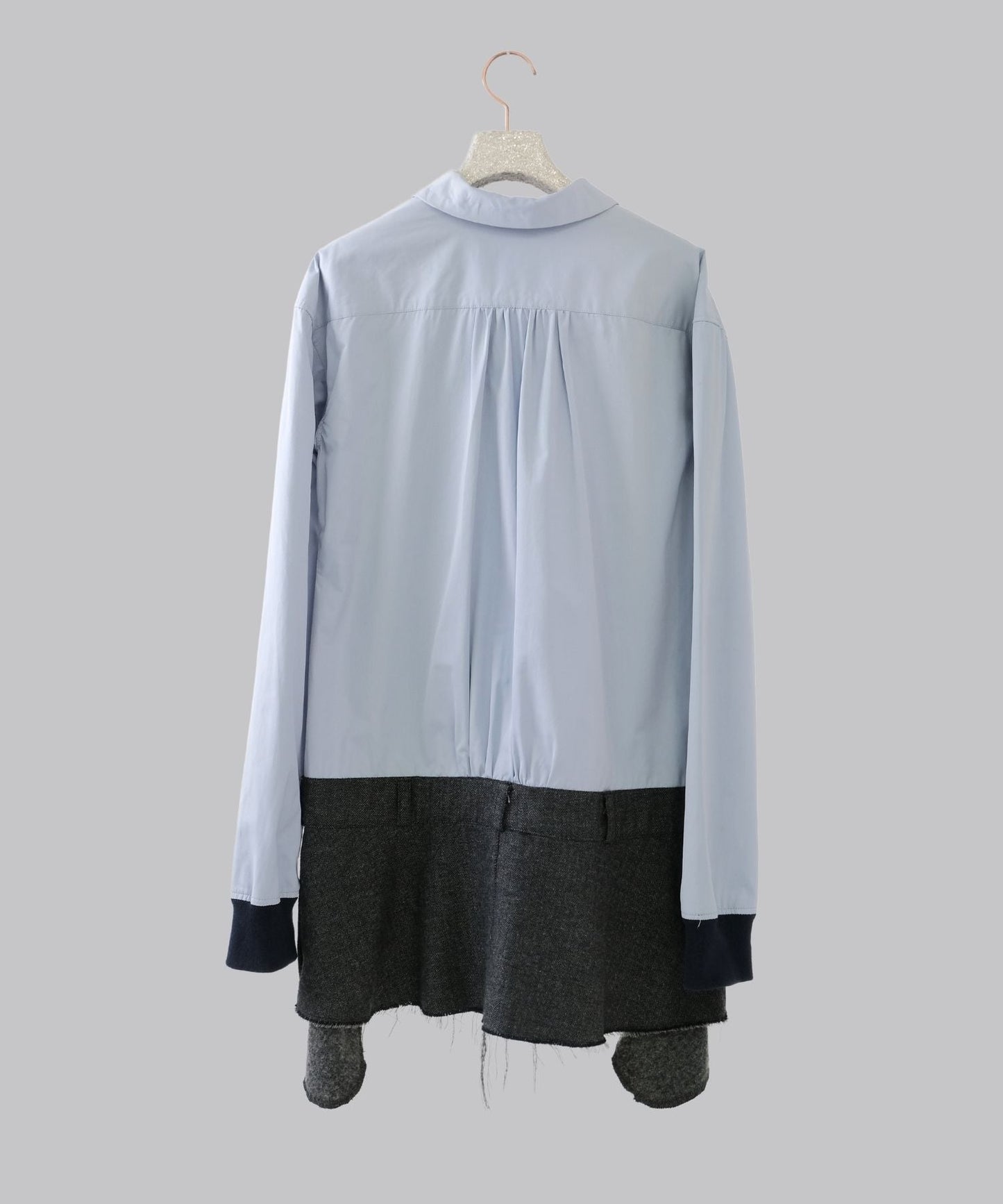 UNION PLEATED DRESS SHIRT / BLUE