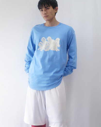 TOUKI Dog long Tshirt  / CAROLINA BLUE