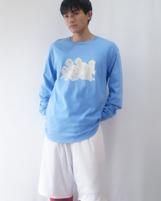TOUKI Dog long Tshirt  / CAROLINA BLUE