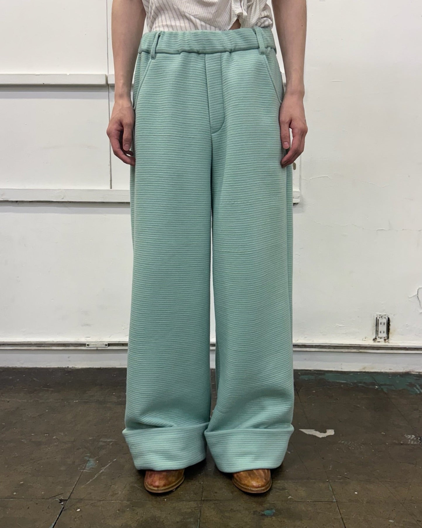 26ss スウェットパンツグリーン